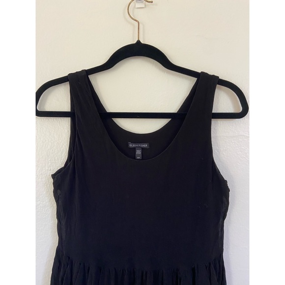 Eileen Fisher Silk Black Dress - Picture 2 of 6